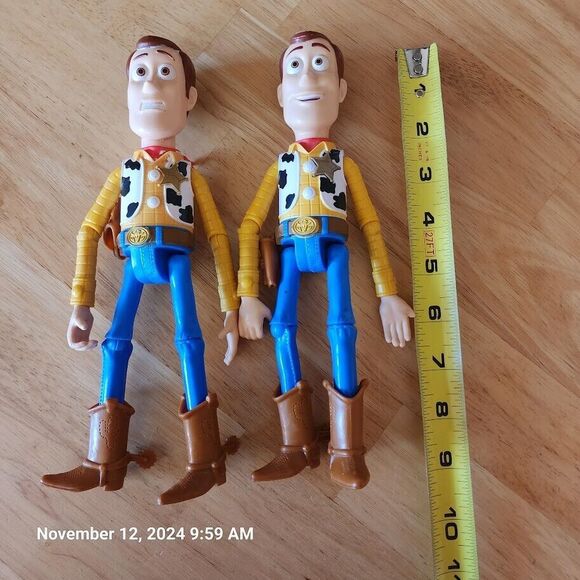 Disney Pixar Toy Story Woody Action Figures 1 Talks Posable 2 in Lot 2 Diff Face - Picture 7 of 7